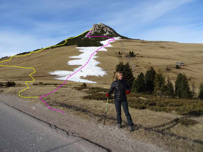 Corno Bianco (Weisshorn)  m.2317 ....dal Passo Oclini